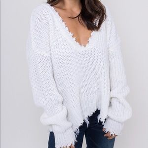 NEW! Frayed Sweater